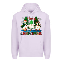 Lilac merry christmas duck Premium Hoodie - Zillion Design Studio