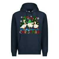 Navy merry christmas duck Premium Hoodie - Zillion Design Studio