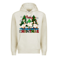 Oatmeal Heather merry christmas duck Premium Hoodie - Zillion Design Studio