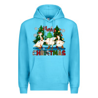 Ocean Blue merry christmas duck Premium Hoodie - Zillion Design Studio