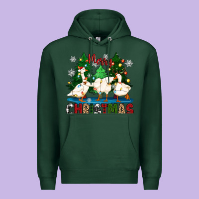 Merry Christmas Duck Premium Hoodie Designed By Zillion Design Studio