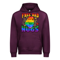 Mauve Wine free dad hugs Urban Hoodie - Zillion Design Studio