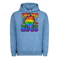 Pigment Pebble Blue free dad hugs Urban Hoodie - Zillion Design Studio