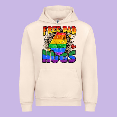 Free Dad Hugs Urban Hoodie Designed By Zillion Design Studio