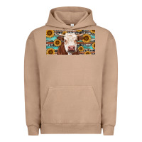 Pigment Burro Heifer With Sunflower And Serape Urban Hoodie - RanaPortraitStore