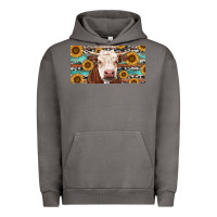 Pigment Tornado Heifer With Sunflower And Serape Urban Hoodie - RanaPortraitStore
