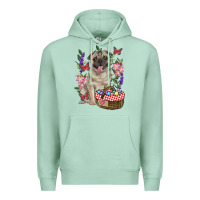 Seafoam easter pug Premium Hoodie - RanaPortraitStore