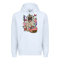 White easter pug Premium Hoodie - RanaPortraitStore