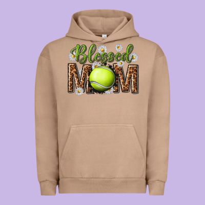 Urban Hoodie blessed mom with tennis and daisy