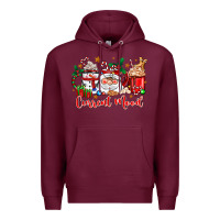 Burgundy current mood coffee cups Premium Hoodie - Zillion Design Studio