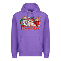 Purple current mood coffee cups Premium Hoodie - Zillion Design Studio