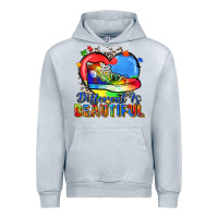Heather Grey different is beautiful Urban Hoodie - Zillion Design Studio
