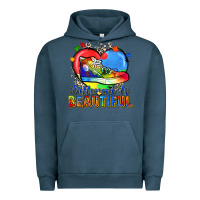 Pigment Midnight Navy different is beautiful Urban Hoodie - Zillion Design Studio