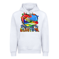 White different is beautiful Urban Hoodie - Zillion Design Studio