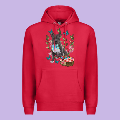 Easter Pitbull Premium Hoodie Designed By Ranaportraitstore