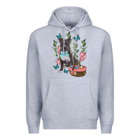 Heather Grey easter pitbull Premium Hoodie - RanaPortraitStore