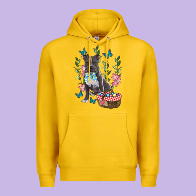 Easter Pitbull Premium Hoodie Designed By Ranaportraitstore