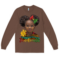 Chestnut juneteenth african girl Long Sleeve Tee - BarkalooDesign