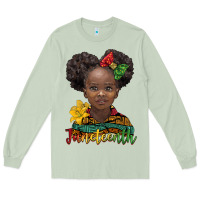 Matcha juneteenth african girl Long Sleeve Tee - BarkalooDesign