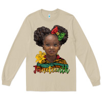 Mushroom juneteenth african girl Long Sleeve Tee - BarkalooDesign