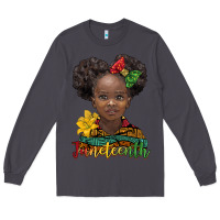 Smoke juneteenth african girl Long Sleeve Tee - BarkalooDesign