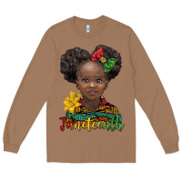Toasted Coconut juneteenth african girl Long Sleeve Tee - BarkalooDesign