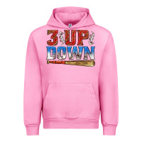 Fuchsia Pink 3 up 3 down baseball Urban Hoodie - texasbilliewilder