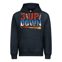 Navy 3 up 3 down baseball Urban Hoodie - texasbilliewilder