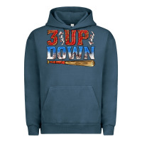 Pigment Midnight Navy 3 up 3 down baseball Urban Hoodie - texasbilliewilder