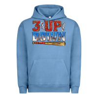 Pigment Pebble Blue 3 up 3 down baseball Urban Hoodie - texasbilliewilder