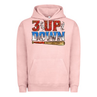 Pigment Salmon 3 up 3 down baseball Urban Hoodie - texasbilliewilder