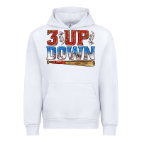 White 3 up 3 down baseball Urban Hoodie - texasbilliewilder