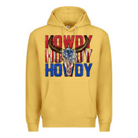 Antique Gold howdy howdy howdy 4th of july bull skull billie wi Premium Hoodie - texasbilliewilder