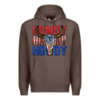 Coffee howdy howdy howdy 4th of july bull skull billie wi Premium Hoodie - texasbilliewilder