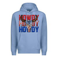 Howdy Howdy Howdy 4th Of July Bull Skull Billie Wi Premium Hoodie | Teevron