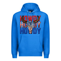 True Royal howdy howdy howdy 4th of july bull skull billie wi Premium Hoodie - texasbilliewilder