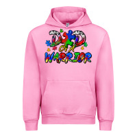 Fuchsia Pink dad of a warrior Urban Hoodie - Zillion Design Studio