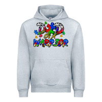 Heather Grey dad of a warrior Urban Hoodie - Zillion Design Studio