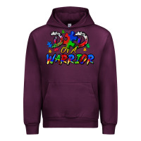 Mauve Wine dad of a warrior Urban Hoodie - Zillion Design Studio