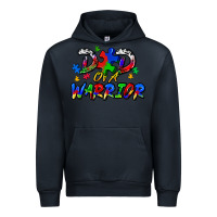 Navy dad of a warrior Urban Hoodie - Zillion Design Studio