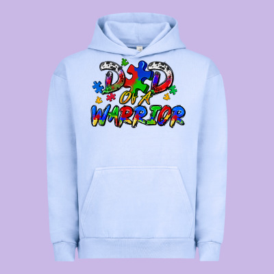 Dad Of A Warrior Urban Hoodie Designed By Zillion Design Studio
