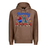 Chestnut howdy america western Premium Hoodie - texasbilliewilder