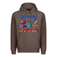 Coffee howdy america western Premium Hoodie - texasbilliewilder