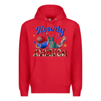 Red howdy america western Premium Hoodie - texasbilliewilder
