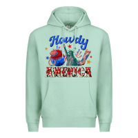 Seafoam howdy america western Premium Hoodie - texasbilliewilder