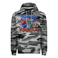 Slate Camo howdy america western Premium Hoodie - texasbilliewilder