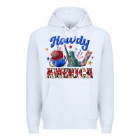 White howdy america western Premium Hoodie - texasbilliewilder
