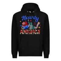 Black howdy america western Premium Hoodie - texasbilliewilder