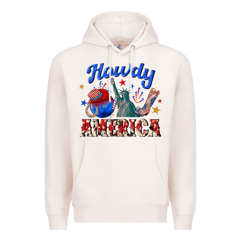 Howdy America Western Premium Hoodie by texasbilliewilder | Teevron
