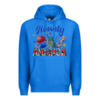 True Royal howdy america western Premium Hoodie - texasbilliewilder